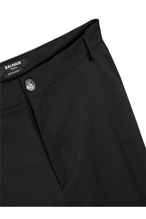 Black virgin wool trousers BALMAIN PARIS KIDS | BS6Q20I0089930AG